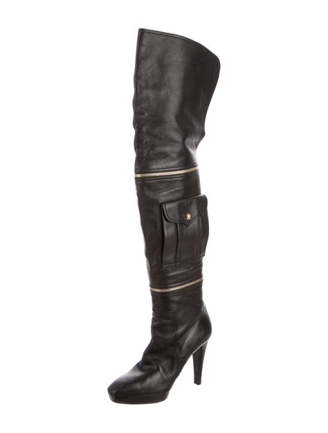 louis vuitton knee high boots red bottom